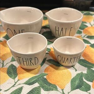 Rae Dunn Measuring Cup Set Ceramic Artisan Collection Farmhouse White